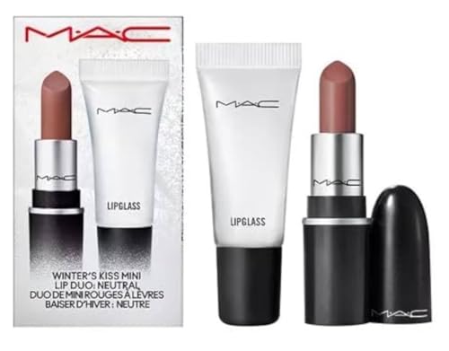 MAC Winters Kiss Lip Duo - Neutral Retro Matte Lipstick Bronx & Mini Lipglass Clear