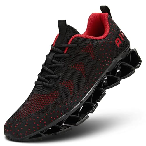 Mens Walking Shoes Blade Non Slip Fashion Sneakers Breathable Mesh Soft Sole Casual Athletic Running Sport Shoes