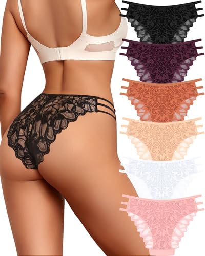 Sexy Lace String Underwear Women Pack Cheeky Bikini Stretch Breathable Ladies Underwear Panties