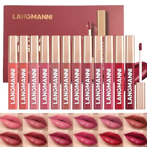 Jolilab 12 Colors Cream Texture Lip Gloss Set - Highly Pigmented,Hydrating, Moisturizing Makeup for Women??Set 12Color??